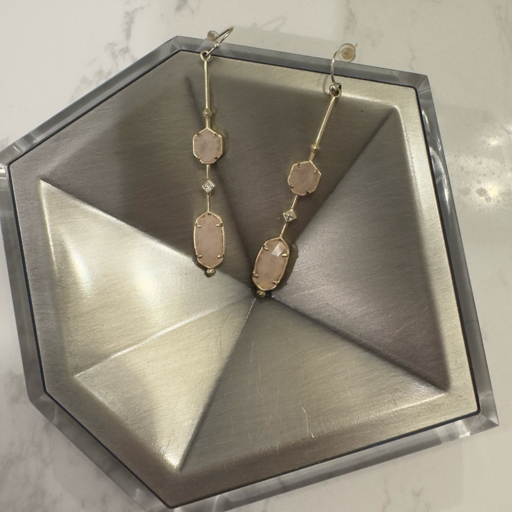 Kendra Scott Color Bar Drop Earrings - Rose Quartz